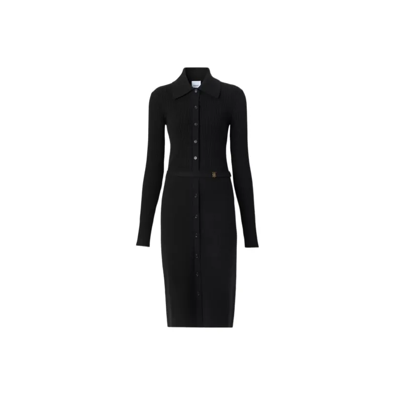 Burberry FW22 Long Sleeved Dress Women's Black-0