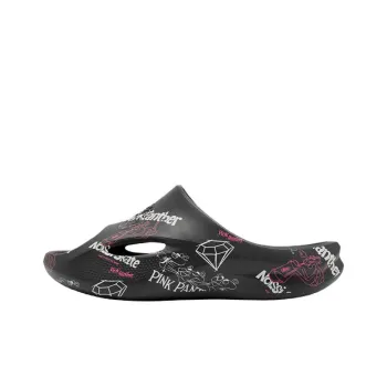 PINK PANTHER x QIAODAN Slip Resistant Abrasion Resistant Slide Slippers Men's Black Gray