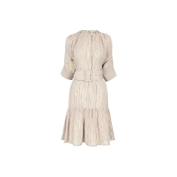 Chloe Short Sleeved Dress Women's Beige