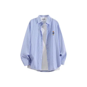 BRUMAIRE Shirt Unisex Blue White Stripes