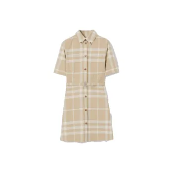 Burberry Belted Waist Shirt Dress