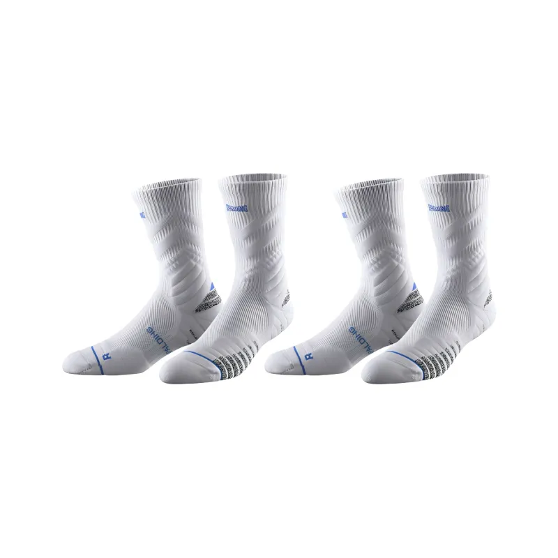 SPALDING Professional Basketball Socks Trendy Versatile Warm Elite Socks Comprehensive Training Unisex 3 Pack-25