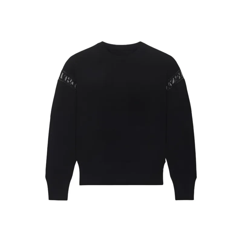 Givenchy Lace Detailed Cotton Sweatshirt 'Black'-0