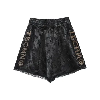 TCH Casual Shorts Women's Black Base Gold Logo