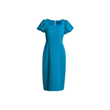 ROEYSHOUSE Short Sleeved Dress Women's Peacock Blue