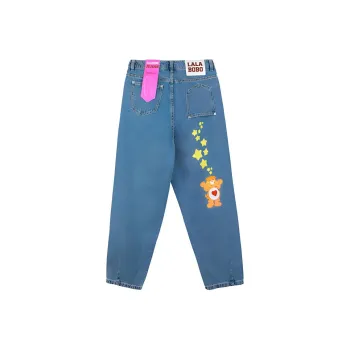 LALABOBO Jeans Women's Medium Blue White