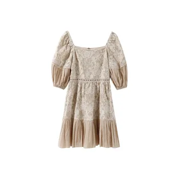 YUMOMO STAR A Line Skirt Dress Walnut Gray