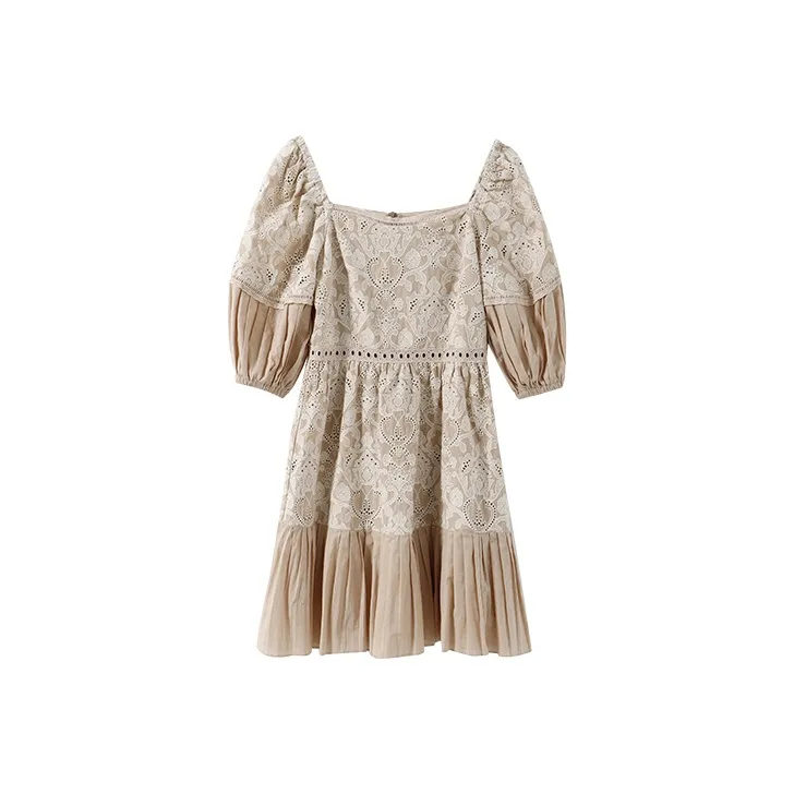 YUMOMO STAR A-Line Skirt Dress Walnut Gray-0
