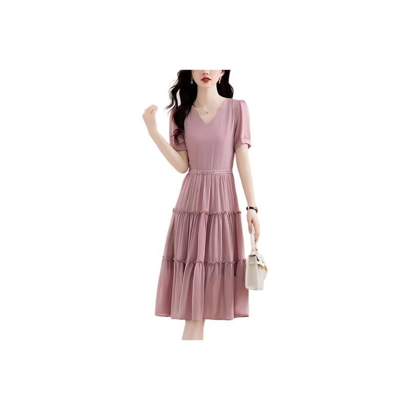 Mula 2024 Summer Short Sleeved Dresses Women's-6