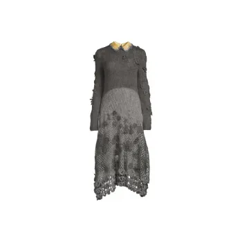 Valentino Long Sleeved Dress Women's Gray