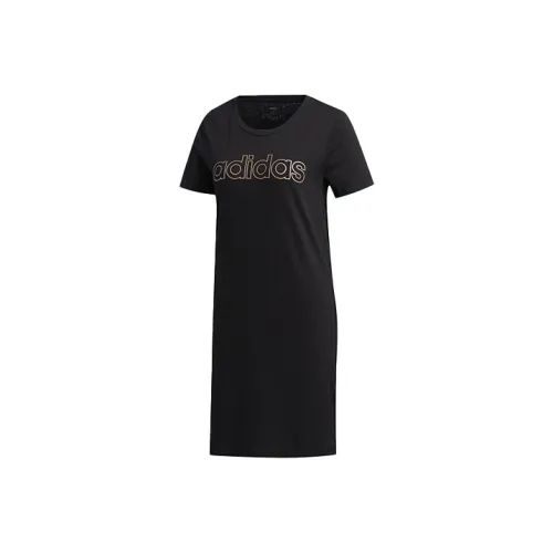 Adidas Short Sleeved Dresses Women's Black