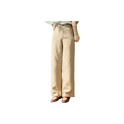 MISHOW Casual Pants Women's Yellow Green