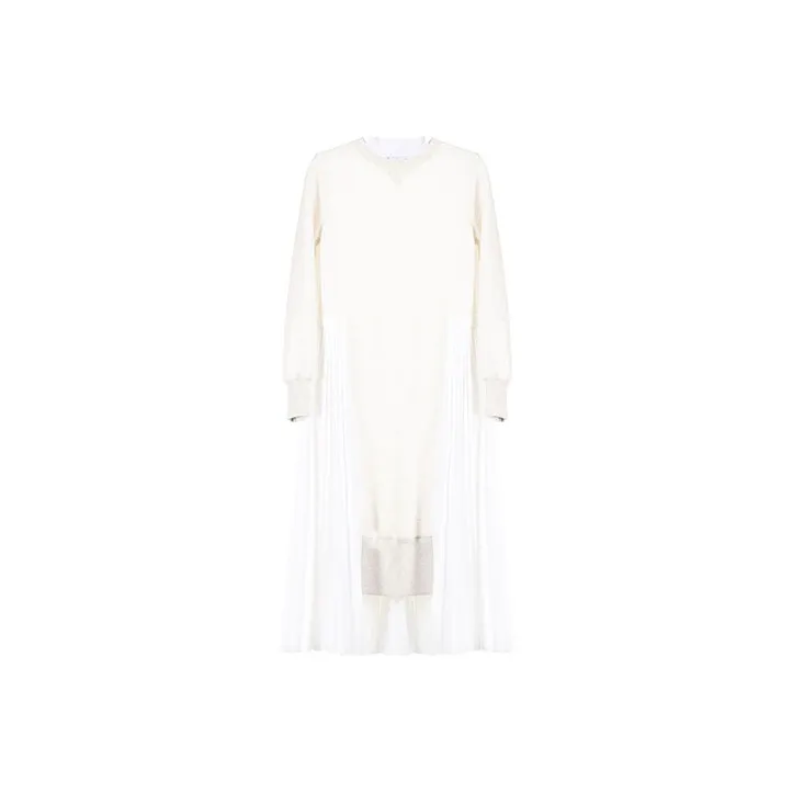 Sacai Long-Sleeved Dresses Women's White-0