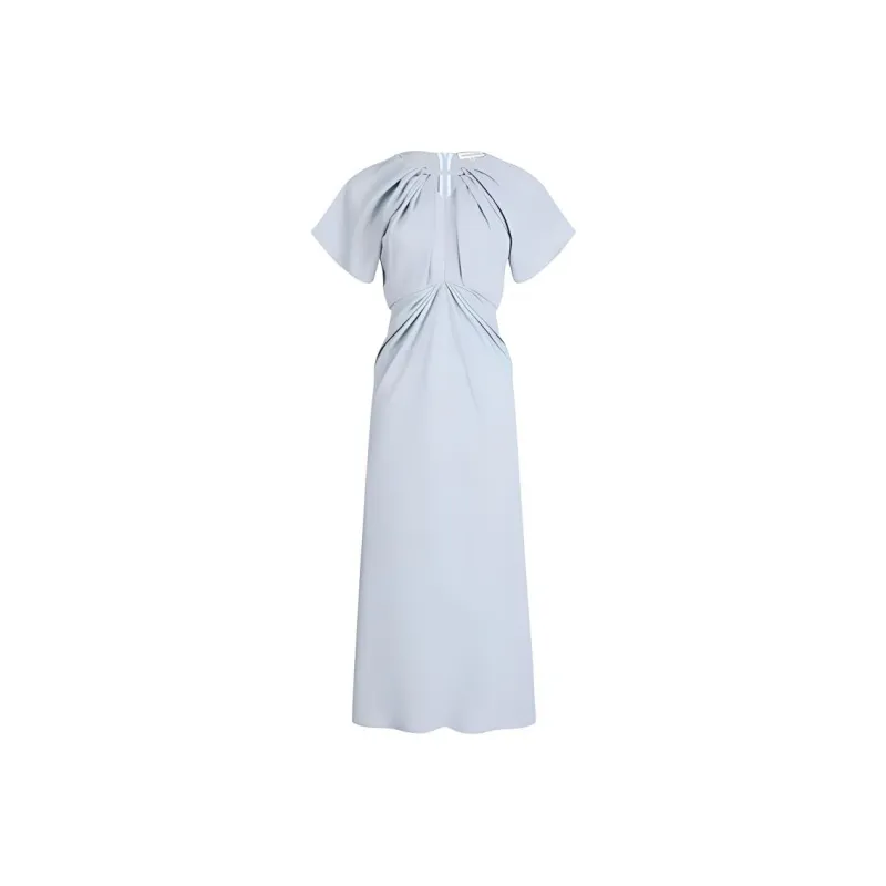 VIKTORIACHAN Short-Sleeved Dresses Women's Light Blue-0
