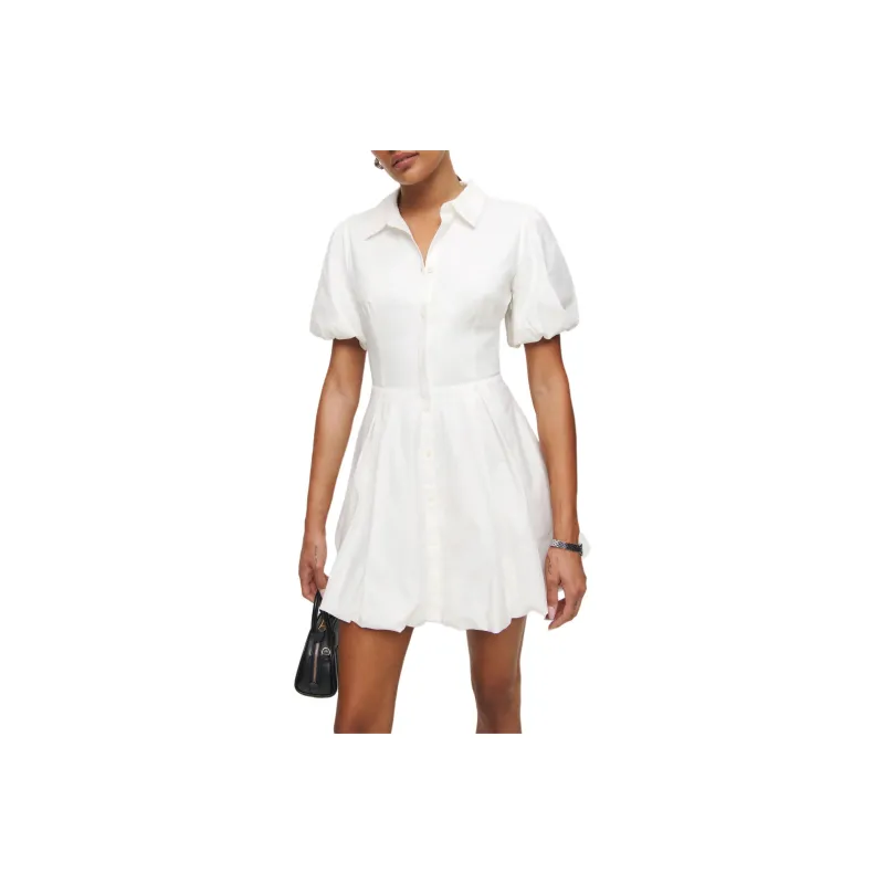 REFORMATION Mazie Dress Short-Sleeved Dresses Women's White-0