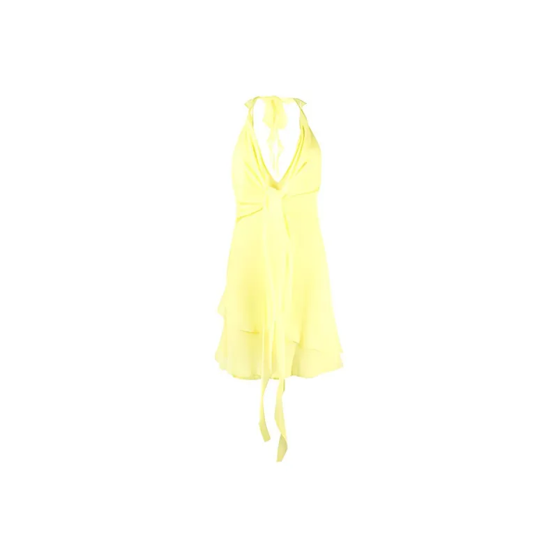 Blumarine Sleeveless Dresses Women's Yellow-0