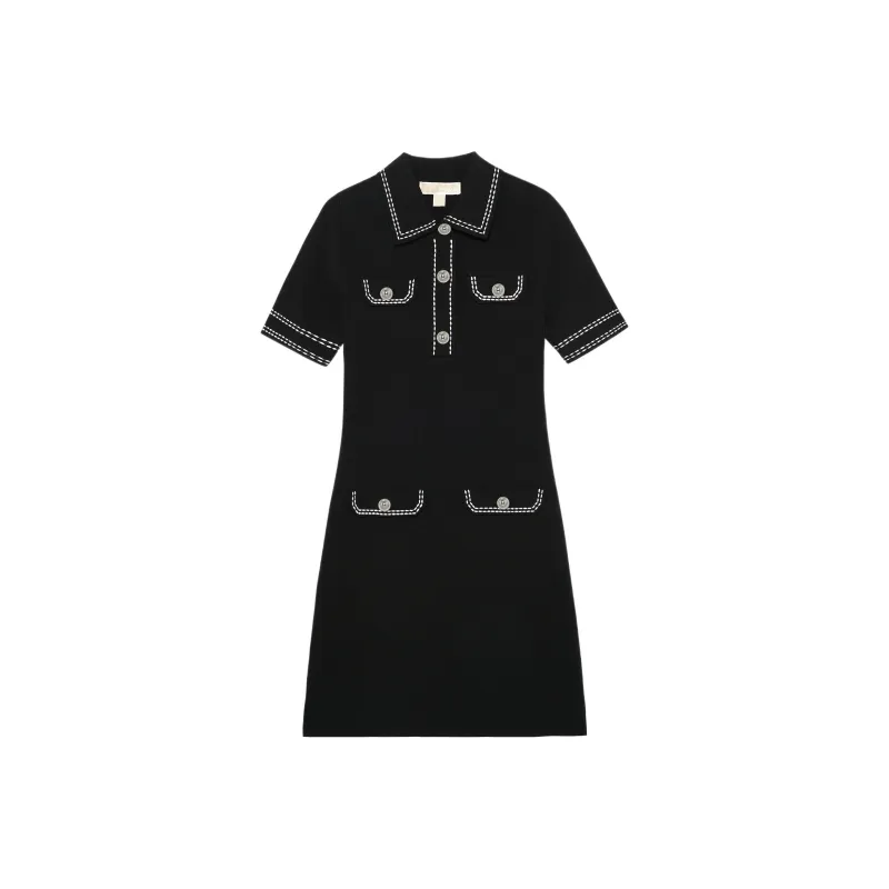 MICHAEL KORS SS23 Short Sleeved Dress Women's Black-0