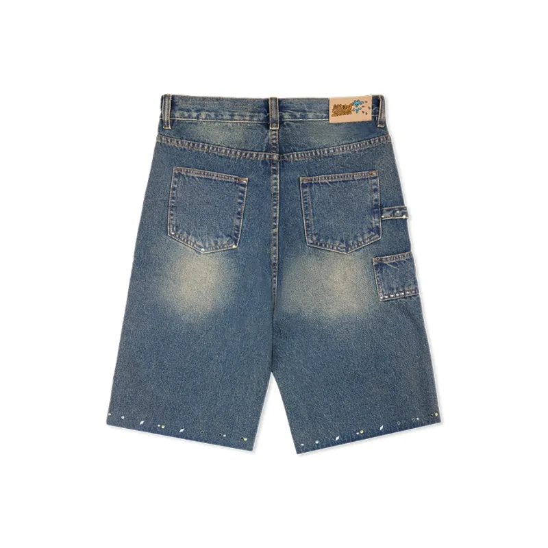 MIND ERROR Denim Shorts Unisex-1