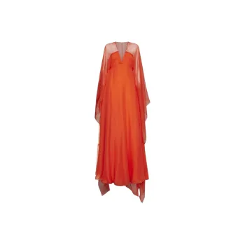 Valentino Long-Sleeved Dresses Women's Orange