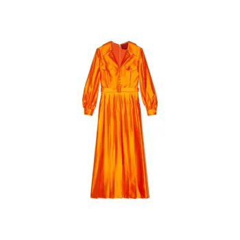GUCCI Love Parade FW22 Long-Sleeved Dresses Women's Orange