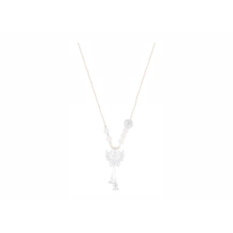 CHINA GOLD S999 Fine Silver Sterling Silver Necklaces Women's-0