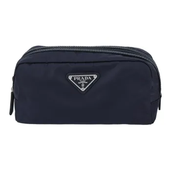 PRADA Polyester Makeup Bag Men's Blue