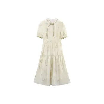 A Paradise For Awakening Short Sleeved Dress Women's Green