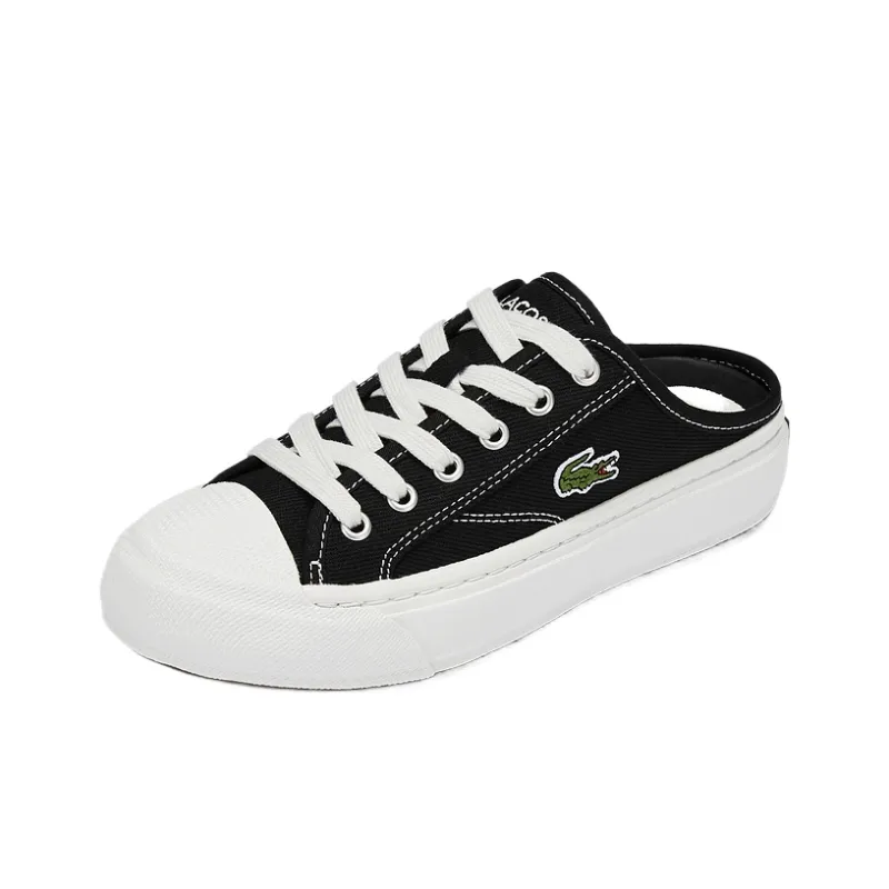 LACOSTE Cushioning, Wear Resistant Low Top Casual Shoes Women's Black-2