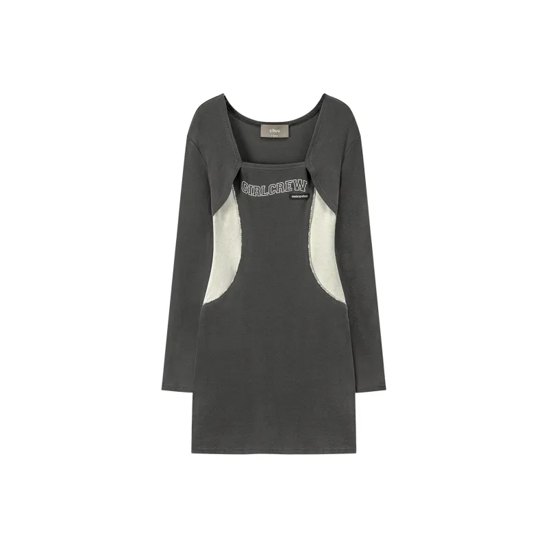 CHUU Long Sleeved Dresses Women's Dark Gray-0