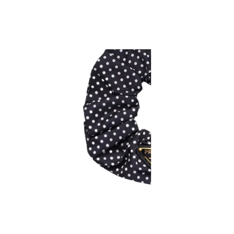 PRADA Recycled Nylon, Enamel, Metal Hair Tie Women's Blue-1