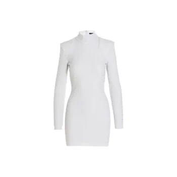 BALMAIN Long-Sleeved Dresses Women's Light Blue