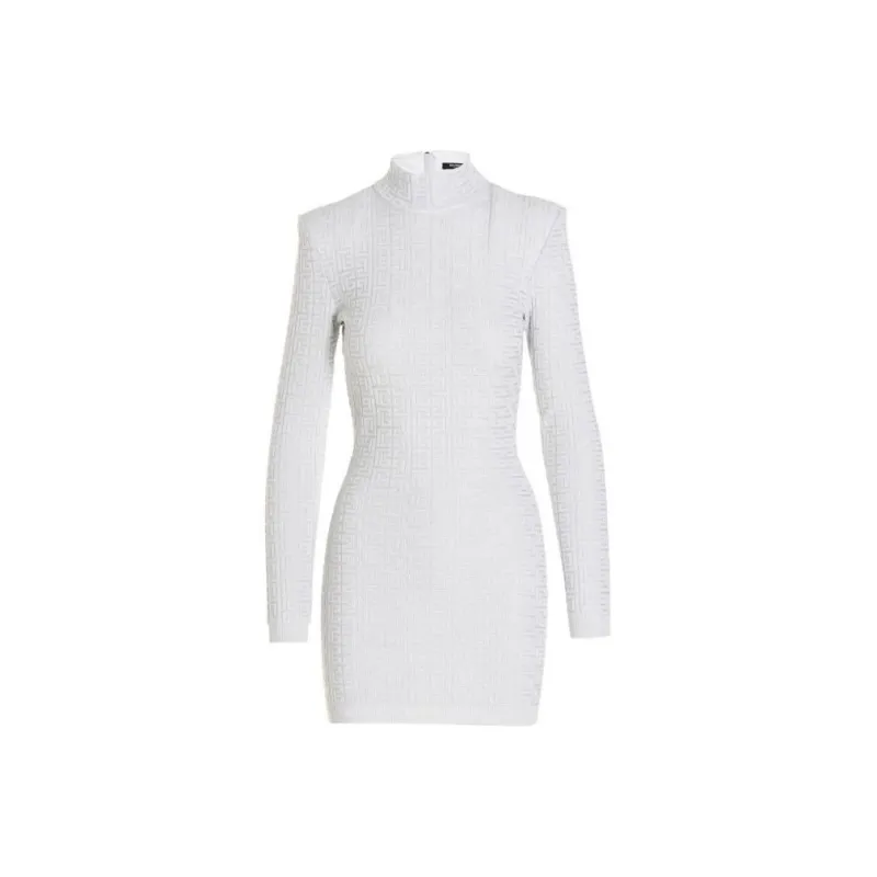 BALMAIN Long-Sleeved Dresses Women's Light Blue-0