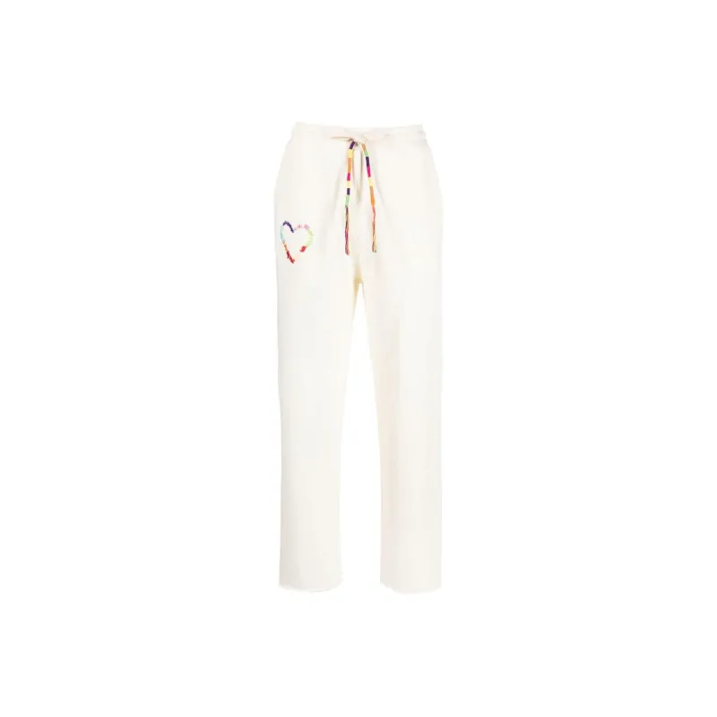 MIRA MIKATI Knitted Sports Pants Women's Ecru-0