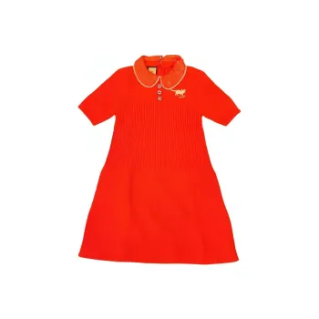 GUCCI Short Sleeved Dresses Women's Red