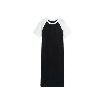 Famanxuan Short Sleeved Dress Women's Twilight Black