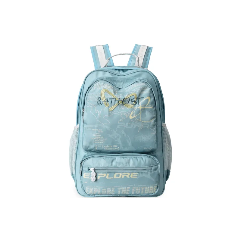 8atheist Polyester Backpack Unisex White-10