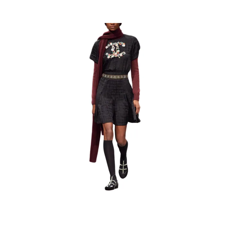 CHANEL FW24 Short-Sleeved Dresses Women's Black-0