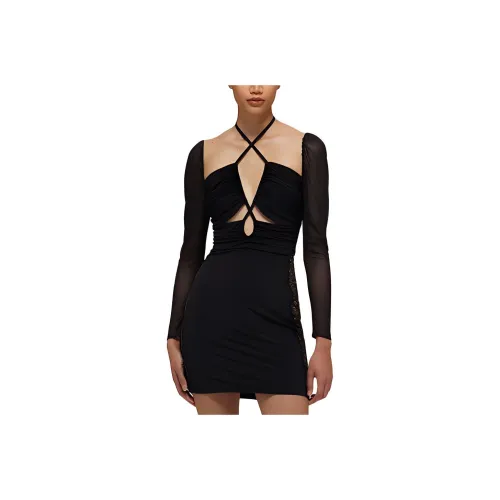 Self portrait Long Sleeved Dresses Women's Black