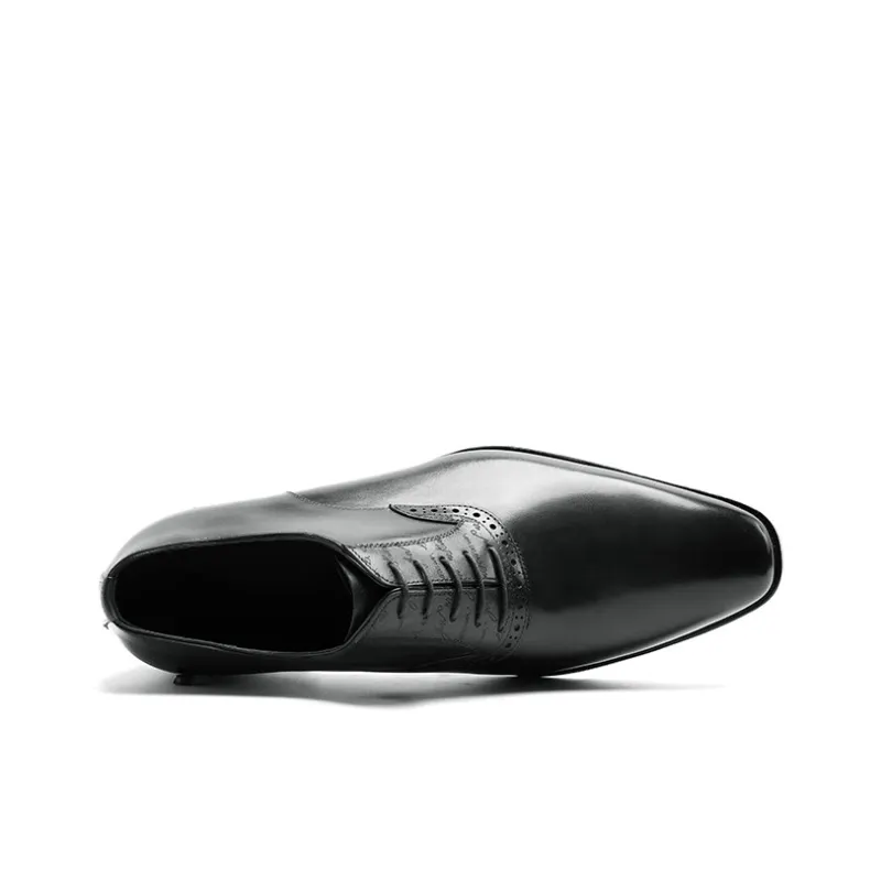 Bansley Dress Shoes Men Low Top Black-3