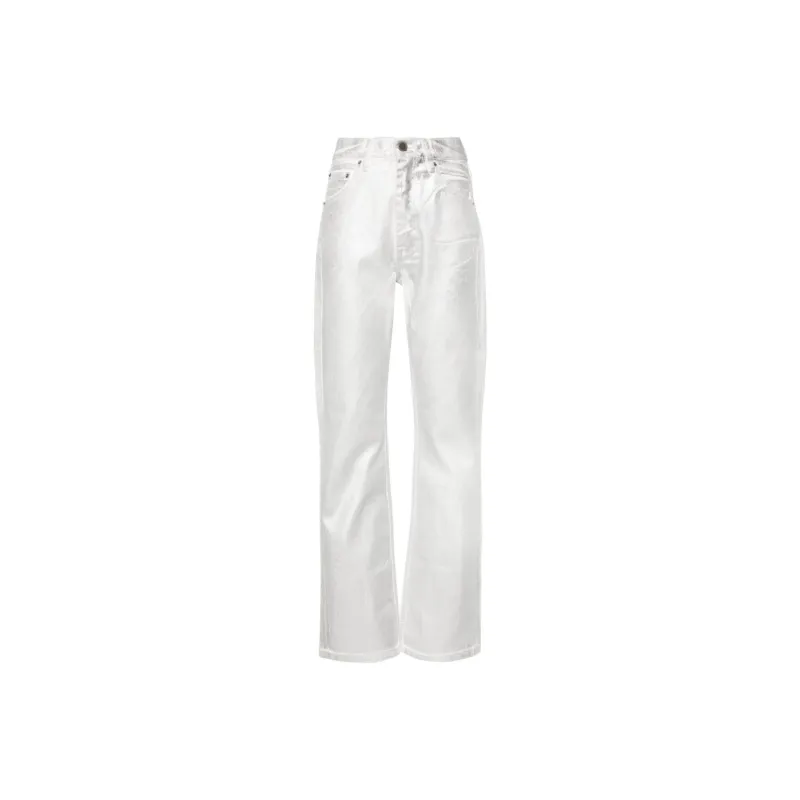 Rotate Metallic Straight leg Jeans-0