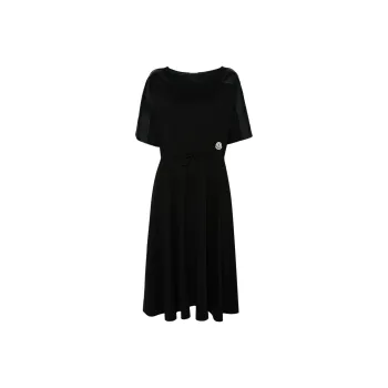 Moncler Logo Patch Short Sleeved Midi Dress