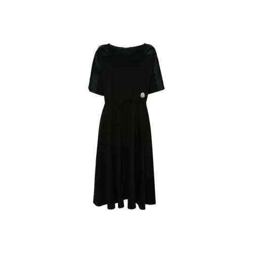 Moncler Logo Patch Short Sleeved Midi Dress