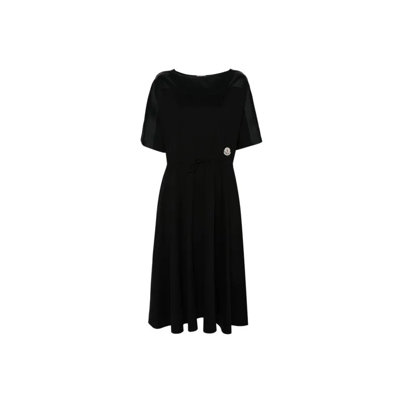 Moncler Logo Patch Short Sleeved Midi Dress-0