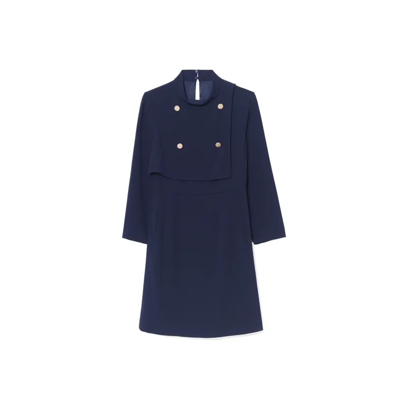 GOELIA Long Sleeved Dress Women's Dark Royal Blue-0
