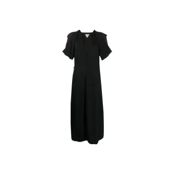 Bottega Veneta Short Sleeved Dress Women's Black