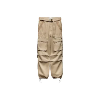ZARA Cargo Pants Women's Beige