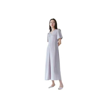 TKY SHOP Short-Sleeved Dresses Women's Gray Purple