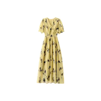 Wbwq Short Sleeved Dress Women's Multiple Colors