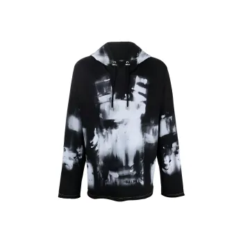 BALMAIN Graphic X ray Print Hoodie