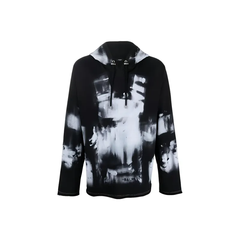 BALMAIN Graphic X ray Print Hoodie-0